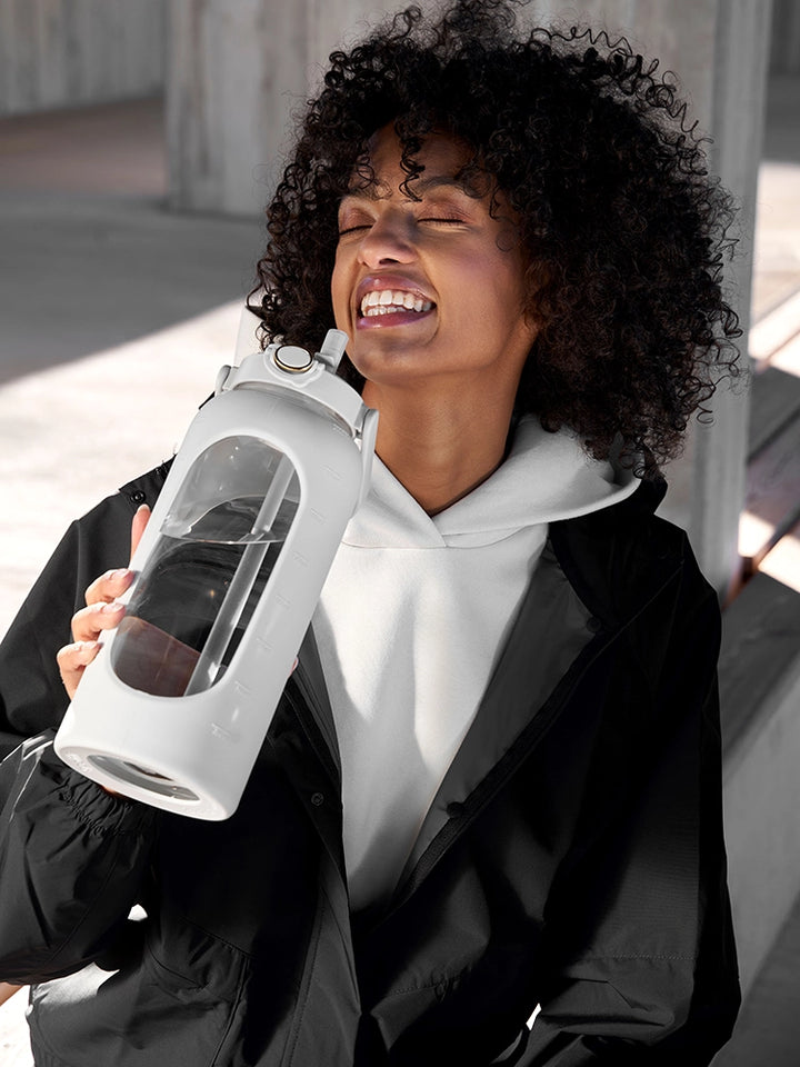 Ersatz-Strohhalme für Glas-Trinkflasche 2 Liter