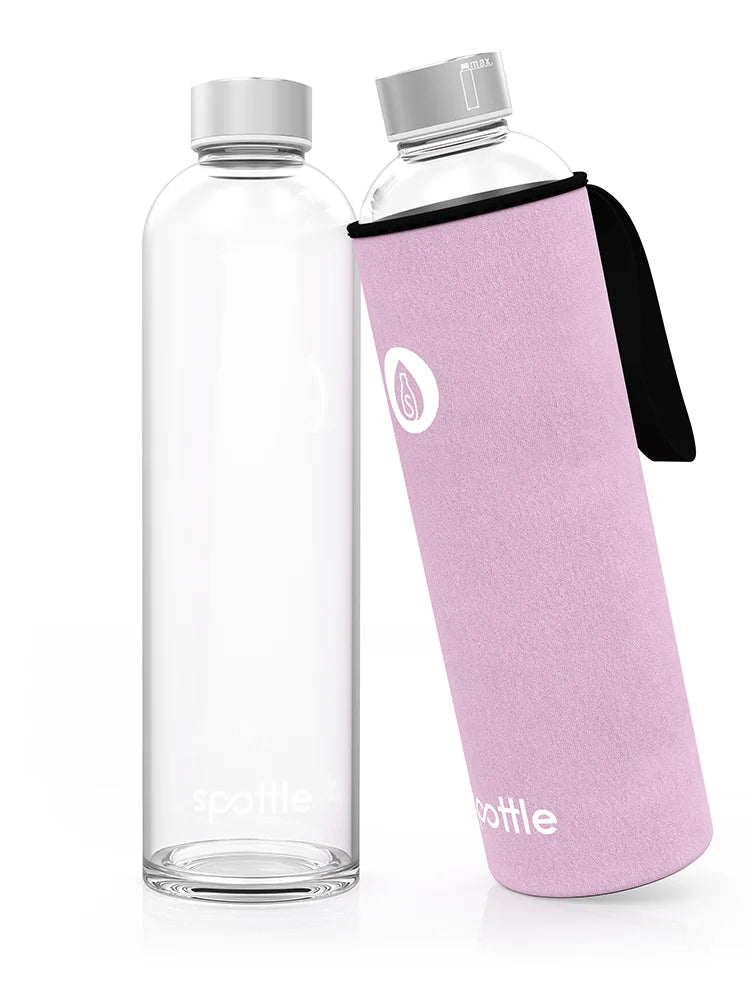 Trinkflasche aus Glas 1,5 Liter I Glasflasche mit Schraubverschluss –  spottle